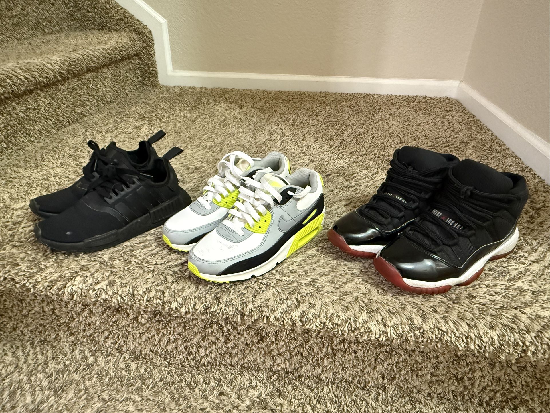 Air Max 90, Air Jordan Bred 11, Adidas NMD