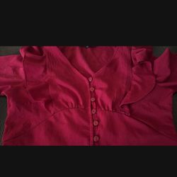 Red Small Beautiful Small Short Top It New Only