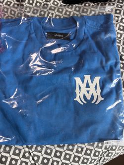 Amiri logo tee blue