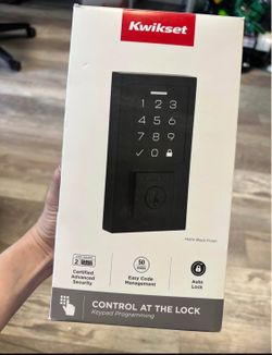 Kwikset SmartCode 270 Touchpad Contemporary Matte Black Keypad Electronic Deadbolt