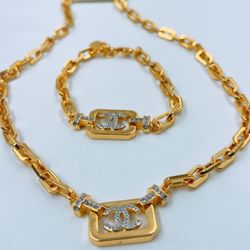 Jewellery Set Plated Gold 