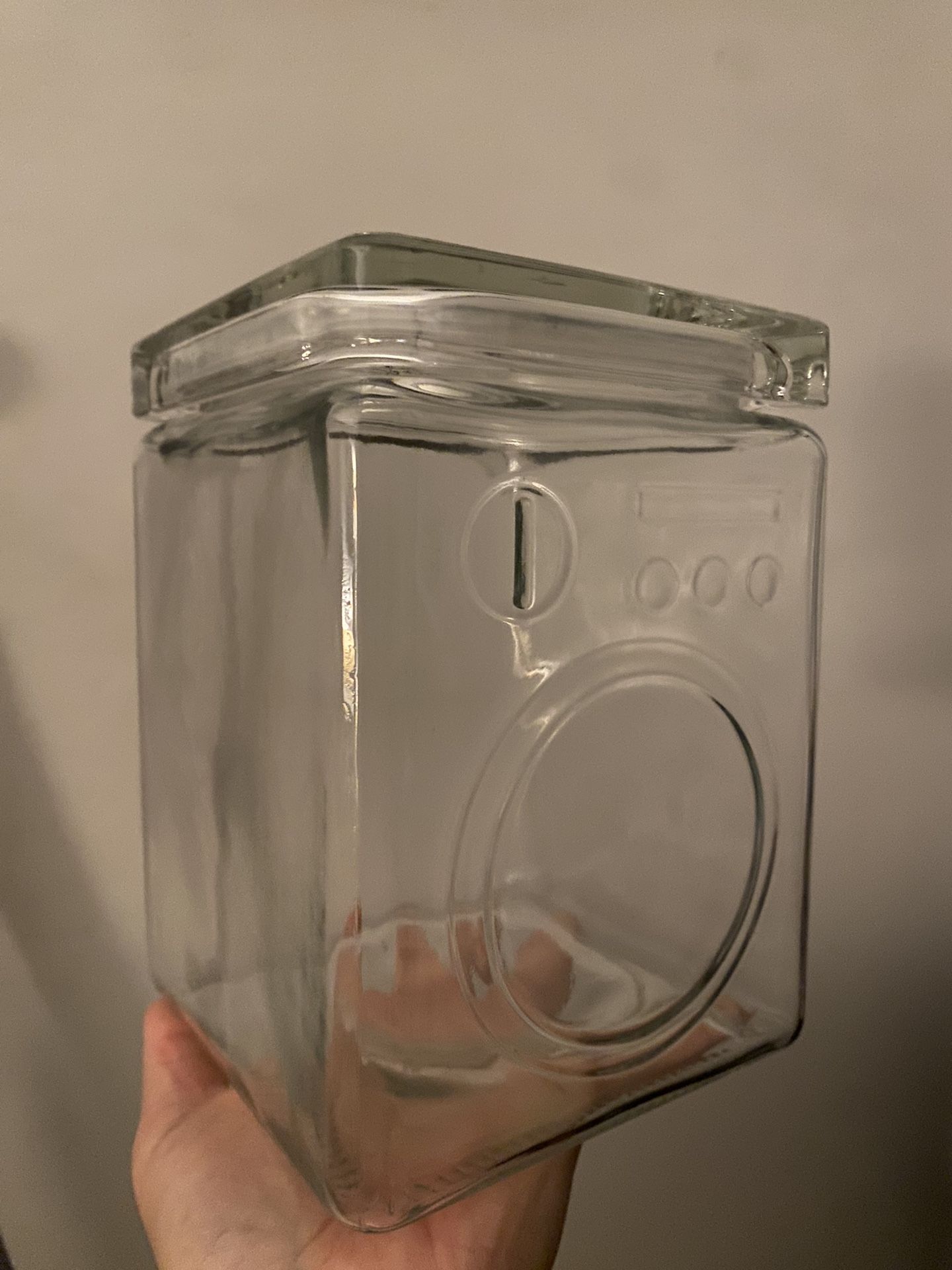 Washing Machine Pod Glass Container