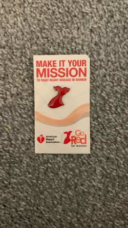Red Dress Pin American Heart Association - Go Red