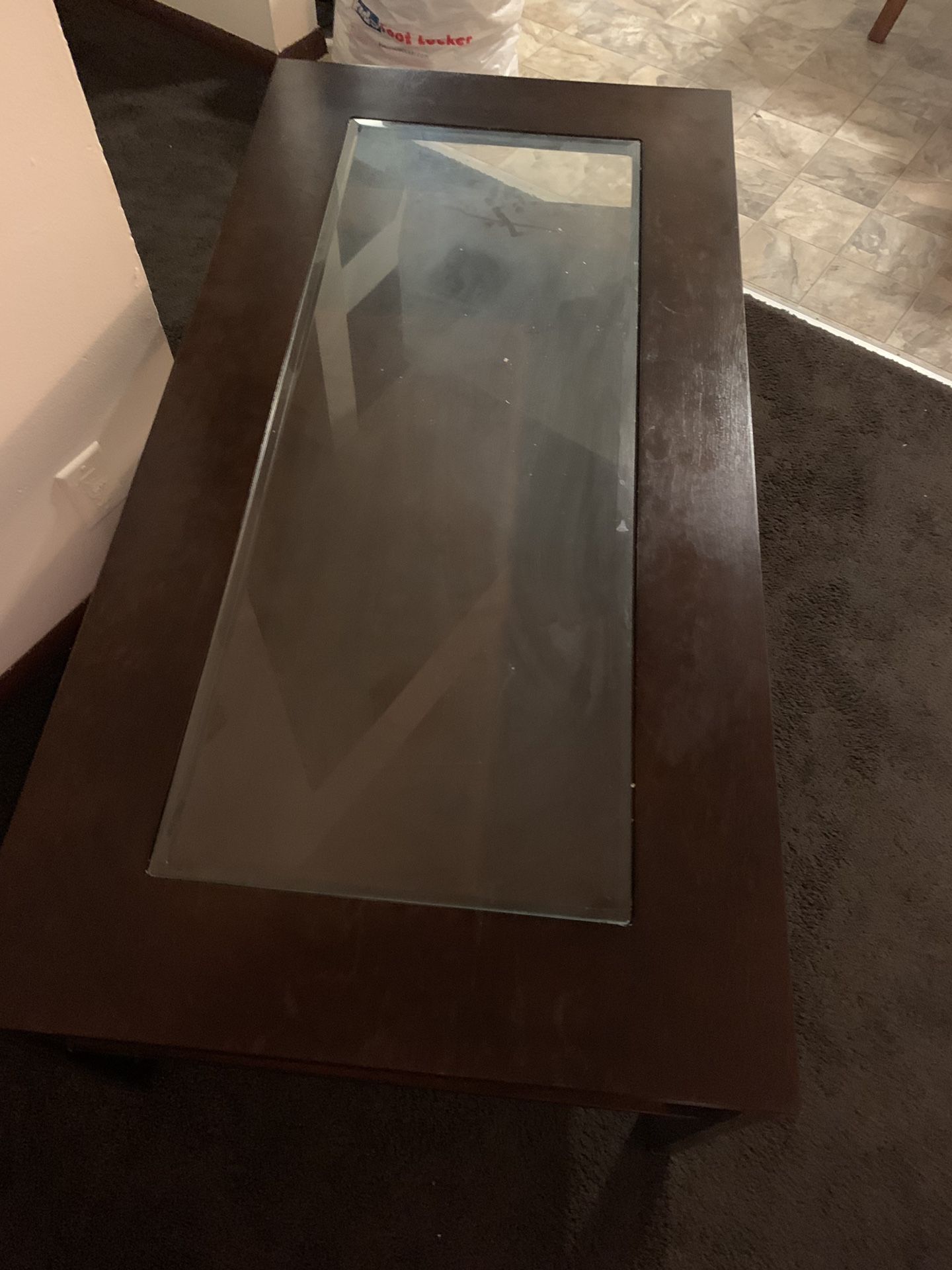 Dark brown coffee table