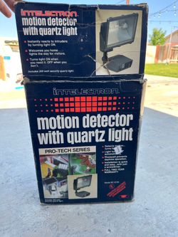 Intelectron Motion Sensor Outdoor Flood Light Black Halogen BC873K Wall Mounted