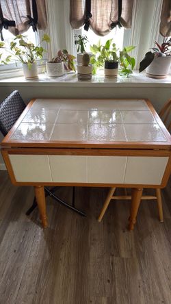 Tile Drop-Leaf Table