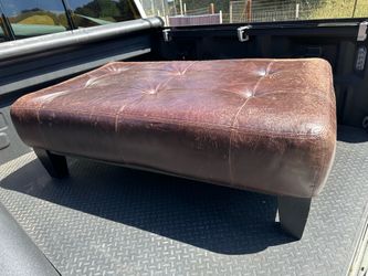 Leather Ottoman