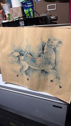 Signed Limited Edition “Spring’s Lady” Carousel Horse Print