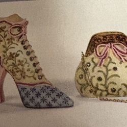 Home Interiors Boot 11145 Victorian Figurine Shoe Purse Lets Play Dress Up