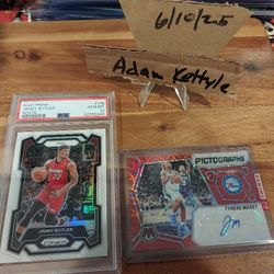 Tyrese Maxey 2023 Mosaic SP AU/Jimmy Butler 2023 White Prizm /175 PSA 10