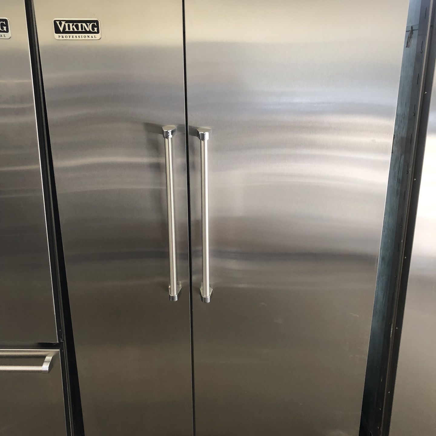 Viking 48” Stainless Steel Built In Side By Side Refrigerator 