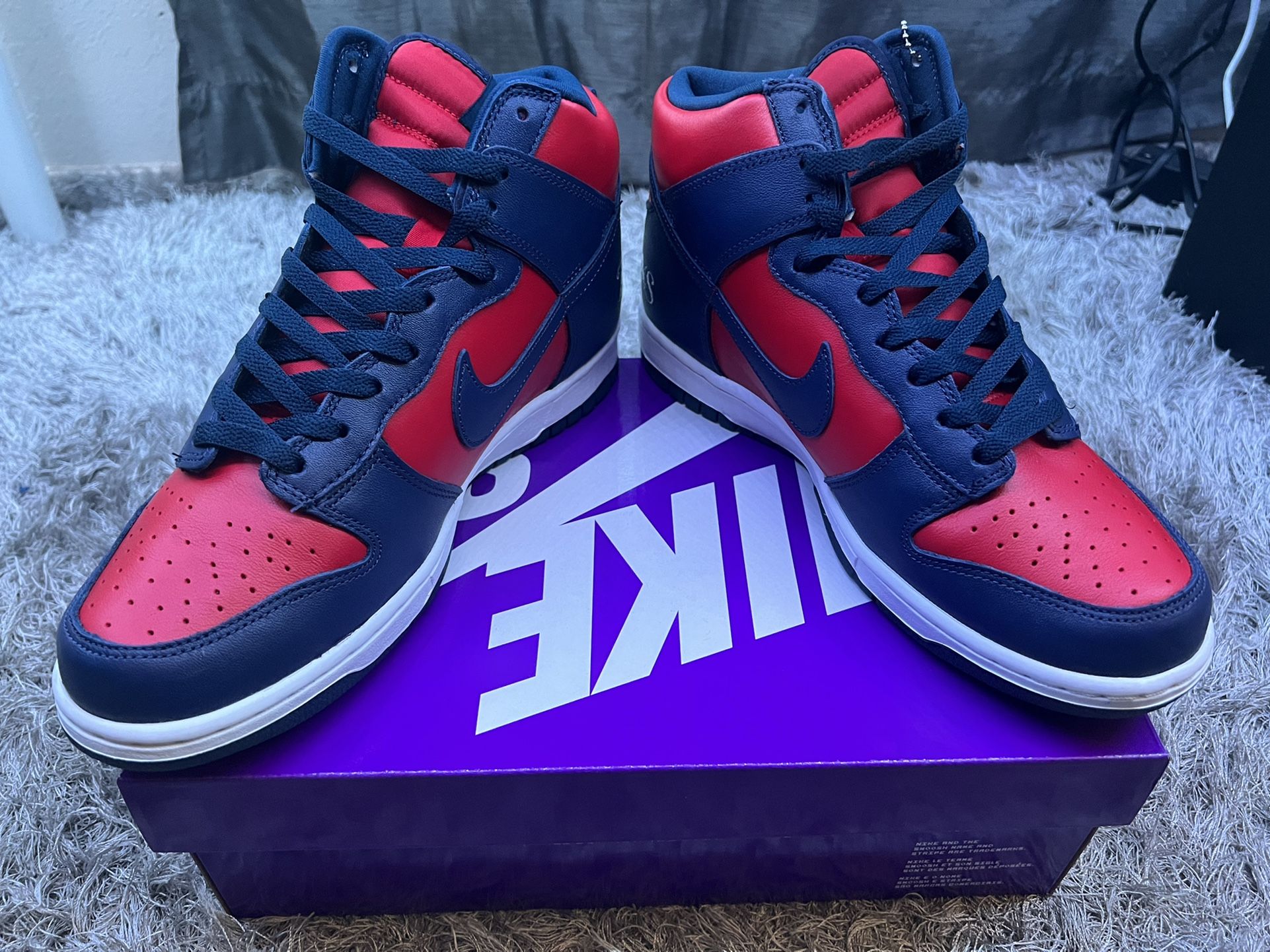 Nike SB Dunk High “Supreme By Any Means Navy” Brand New