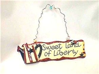 Patriotic Wall Plaque Sweet Land of Liberty