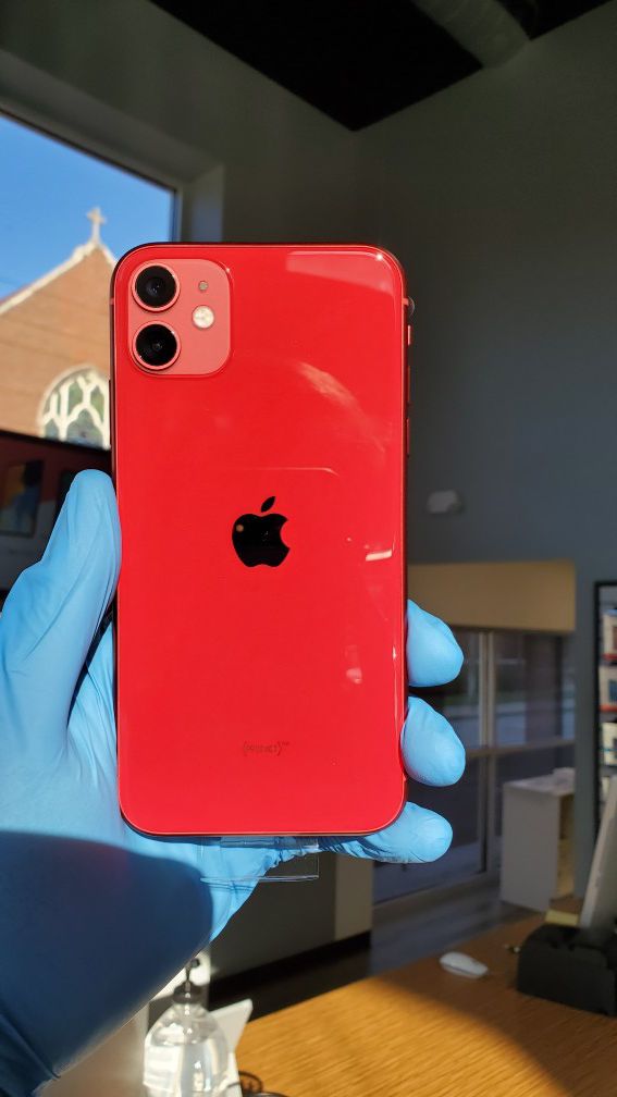 New iPhone 11 Red 64GB Unlocked- $50 Down!