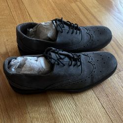 New  Wolverine Men’s Angelo Grey Leather Oxford Working Casual Shoes Size 8