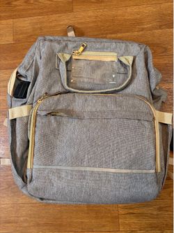 Diaper Bag with USB port and changing station
