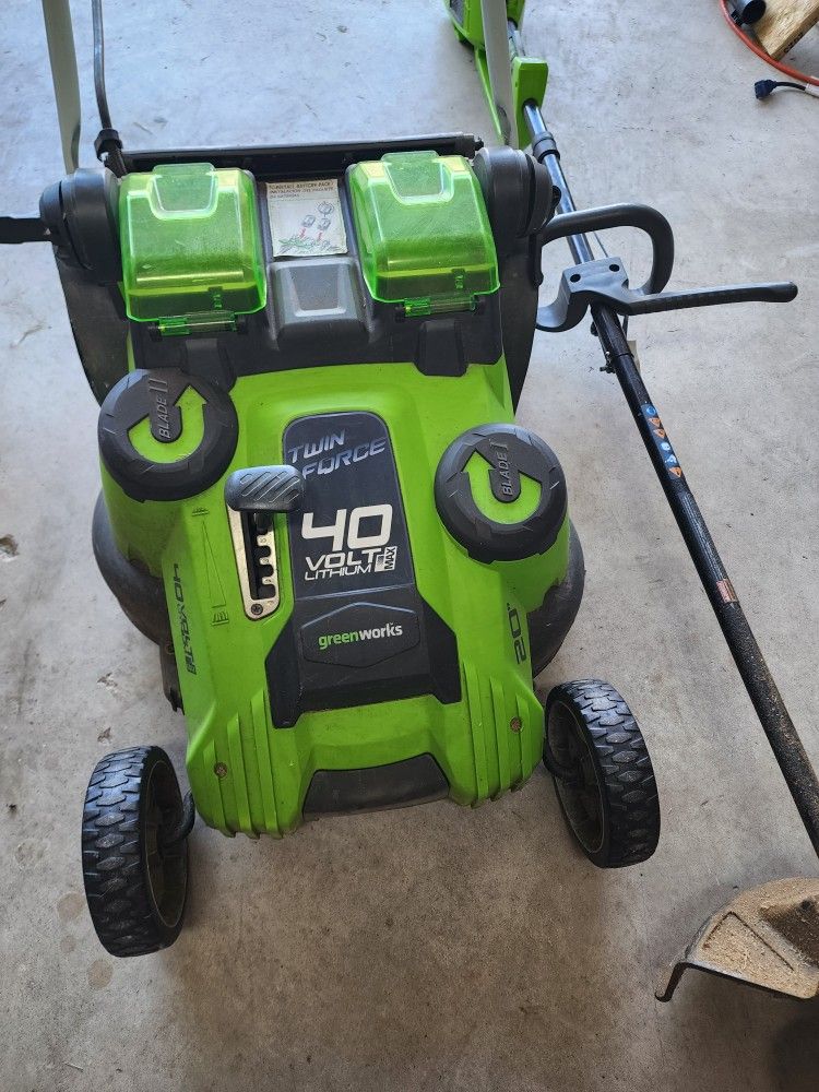 Greenworks Lawn Mower And Weedeater