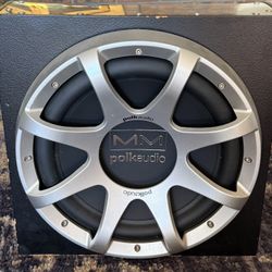 Polk Audio Mm1240 Subwoofer In Sealed Plexiglass Box
