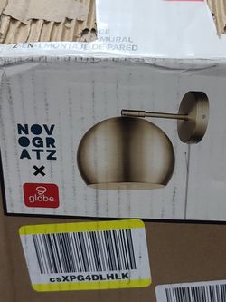 Globe Light Fixture, Gold