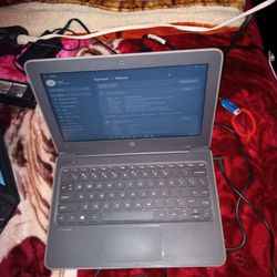 ( Laptop ) HP steam 11 pro G5

Intel Celeron 1.1ghz

Wifi

Windows 11 pro 

Webcam 
60gb SSD 

Bluetooth 

64bit system 4gb Ram