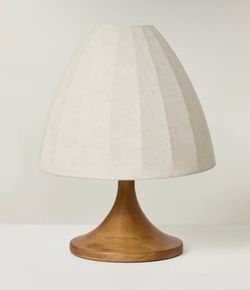 New: Hearth & Hand with Magnolia Wood Trumpeted Table Lamp