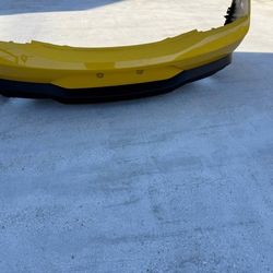 2024 Ford Mustang Rear Bumper Cover w/ Lower Diffuser – OEM Yellow – Parking Sensor Holes