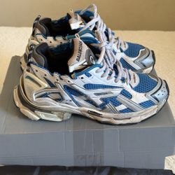 Blue Balenciaga Runners