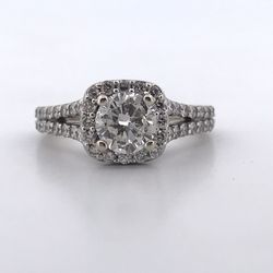 14k white gold 2.14ct Diamond Ring said size 6.5