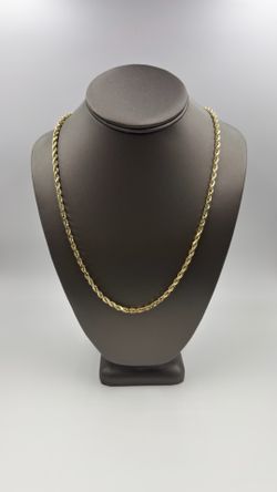 10KT YELLOW GOLD 24” ROPE LINK CHAIN 7.8GR