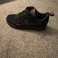 nike air force 1 black reflective swoosh,