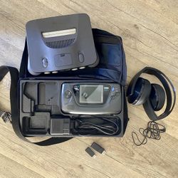 Sega Game Gear Nintendo 64 Sony Headset —For Repair / Parts 