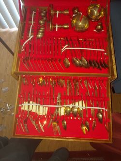 brass flatware