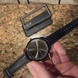 Working Leather And 100 Stainless Steel Back Japan Movt Wristwatch Battery 377