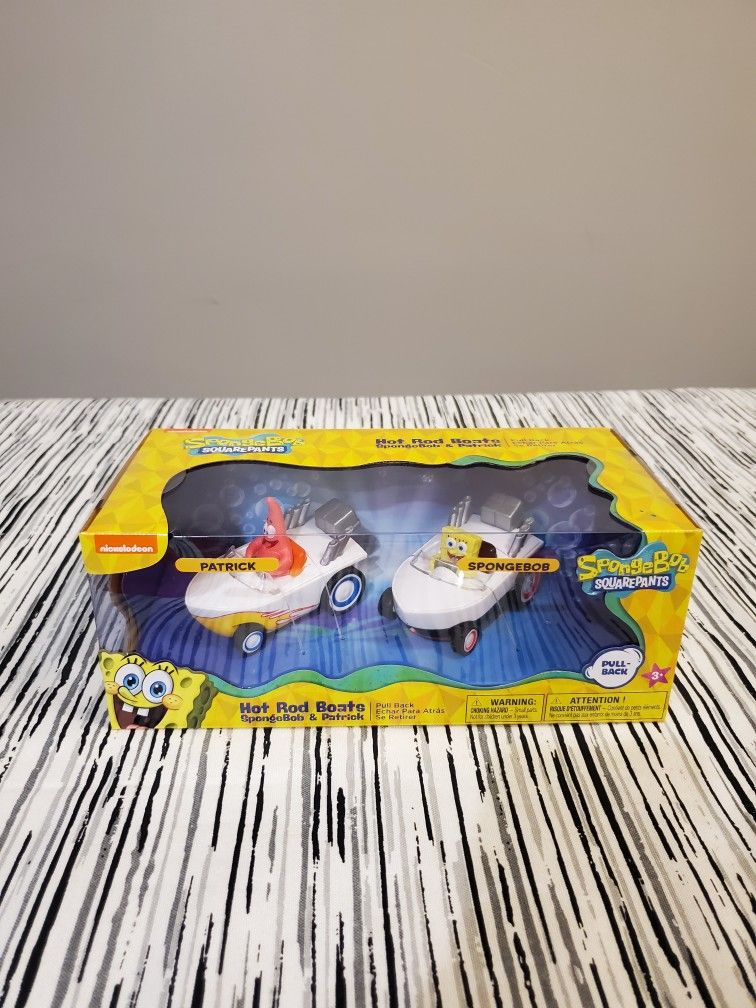 Spongebob SquarePants and Patrick Pull Back Action Boat Racers