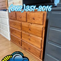 Nine Drawer Oak Pinewood Dresser Chest Cajonera Nueva 