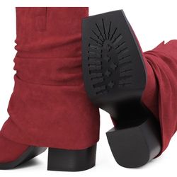 Red Suede Boots - Size 11