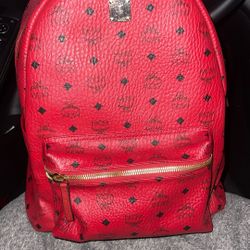 M C M Red Backpack