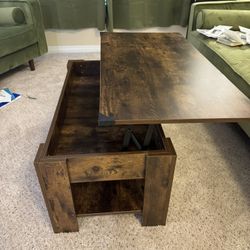 Extendable Lift Top Coffee Table with Hidden Storage