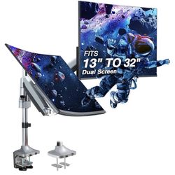 Duo Monitor Arm + Two 24” Monitors 