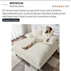 Brand new oversize chaise lounge chair