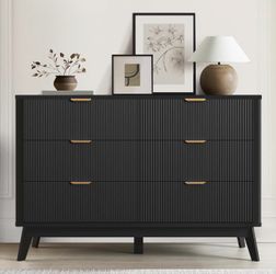 Brand New 6-Drawer Modern Dresser (Black) – Unopened Box