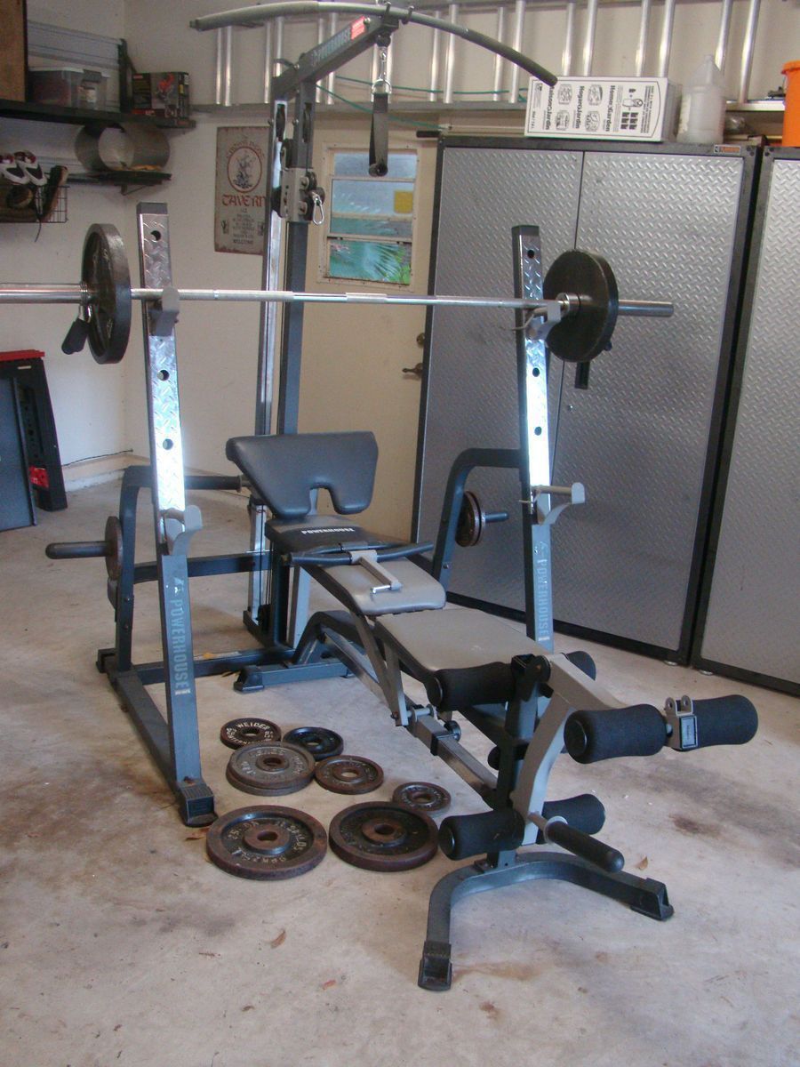 (OBO) Power House Weight Bench Olympic Set