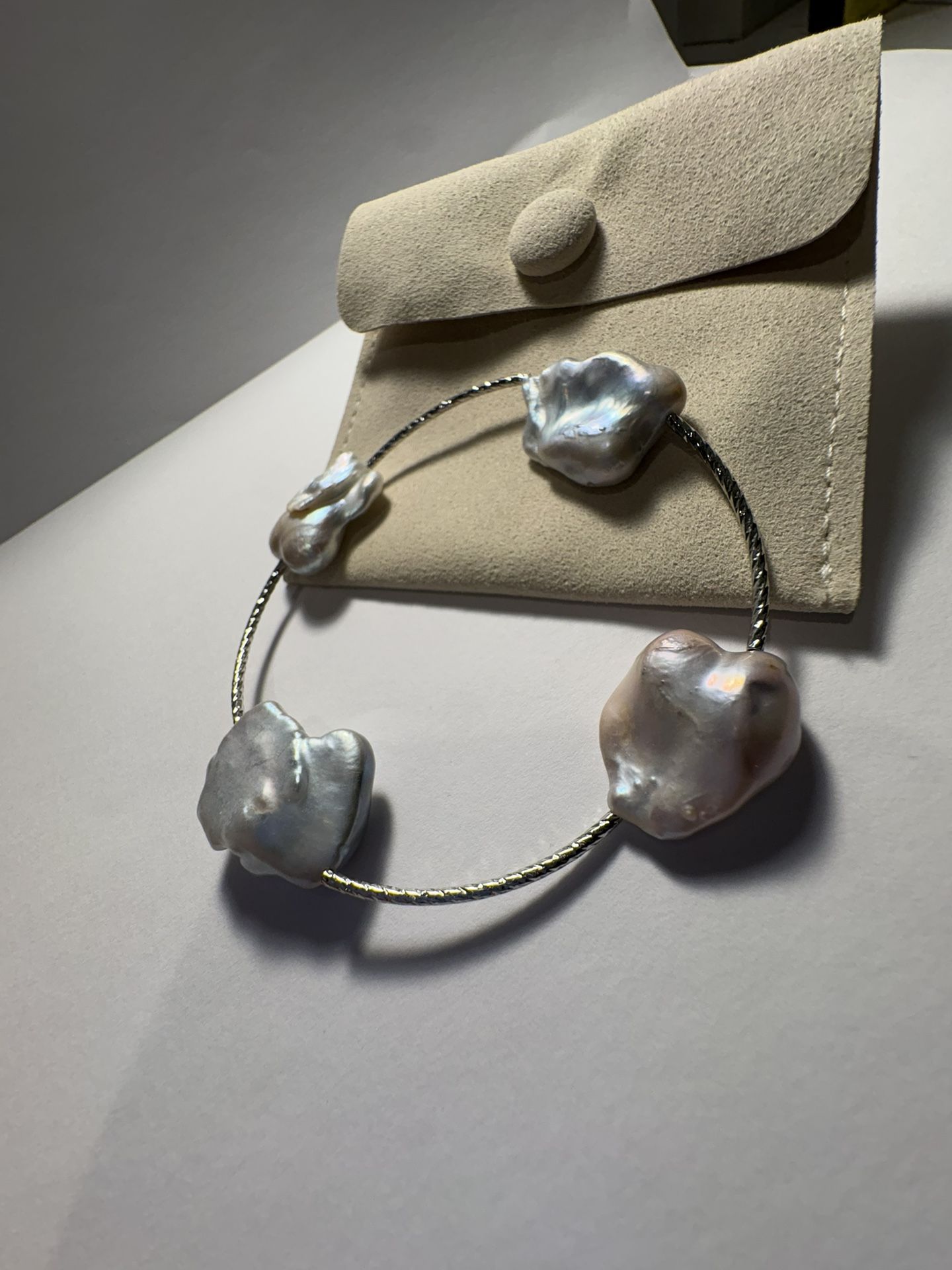 Stainless Steel Grade A Keshi Bracelot