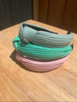 (3) Women's Wide Headband Twist Hairband Bow Knot Cross Head Wrap