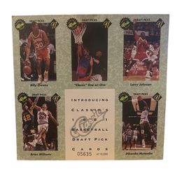 1991 Classic Basketball Draft Pick Promo Sheet 1 of 10,000