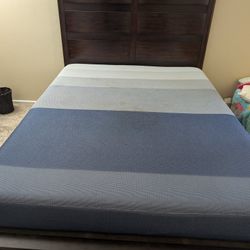 Queen Bed With 2 Drawers, With Mattress 