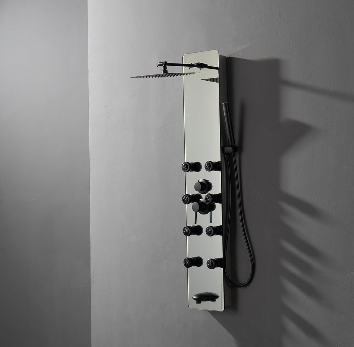 Shower Panel Tower System is a sleek and modern addition to any bathroom, featuring a digital display and 6 modes