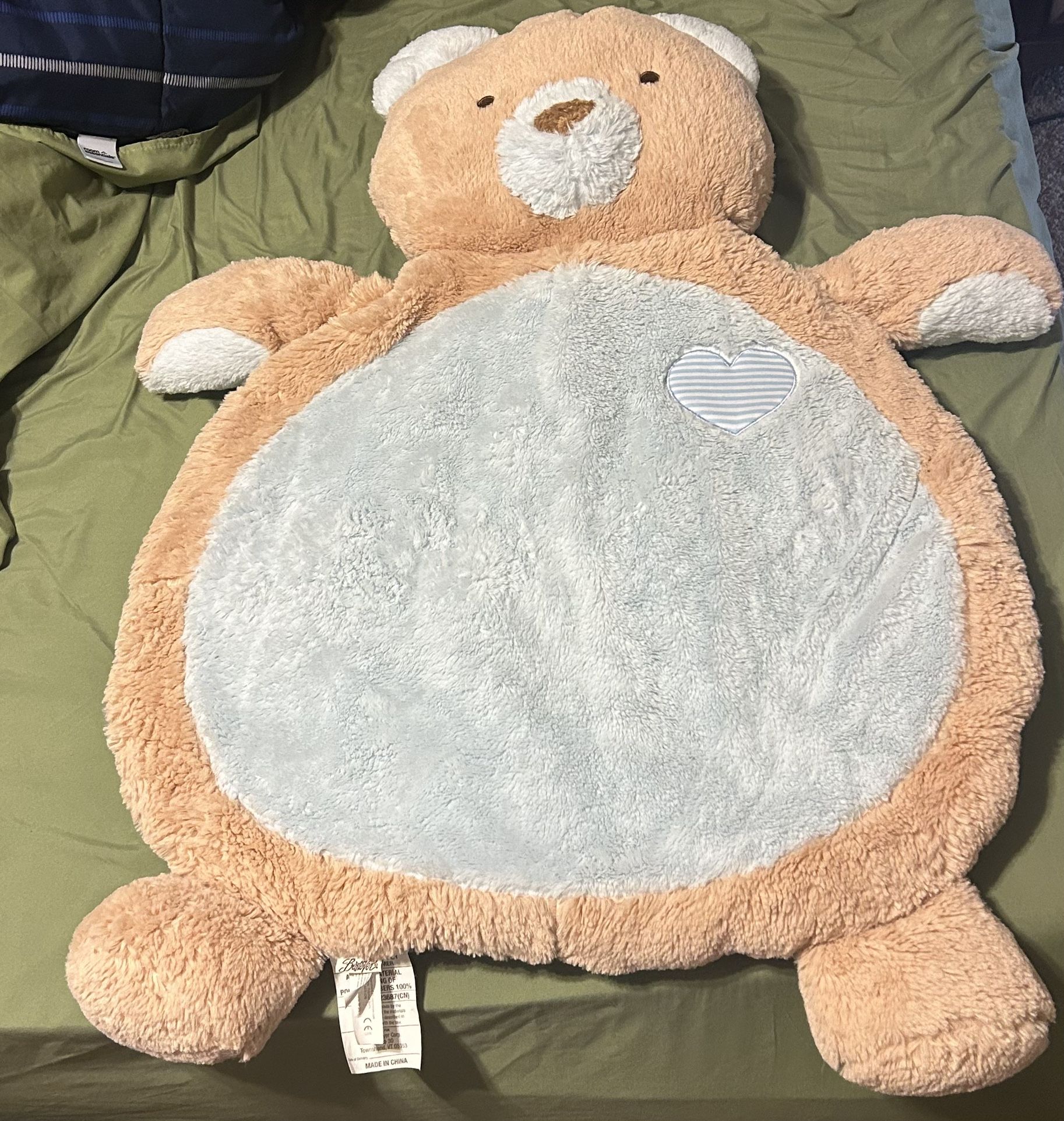 Plush Teddy Bear Tummy Time Mat