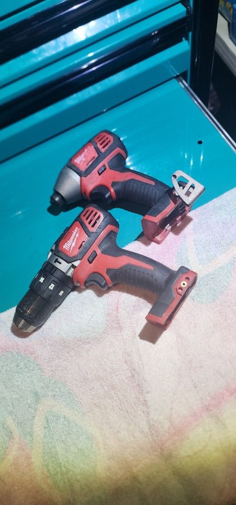 Milwaukee Hammer Drill And Impact Drill ""No Battery No Charger $115