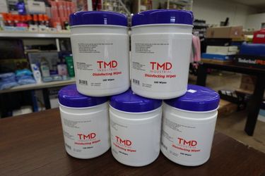 TMD Industrial Lemon Scent Sanitizing Wipes – 160 Count
